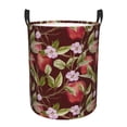 thumbnail image 1 of Balery Leaf And Fruit Cesta de ropa redonda con asas, impermeable, independiente, para ropa, juguetes, dormitorio y familia-Medium, 1 of 6