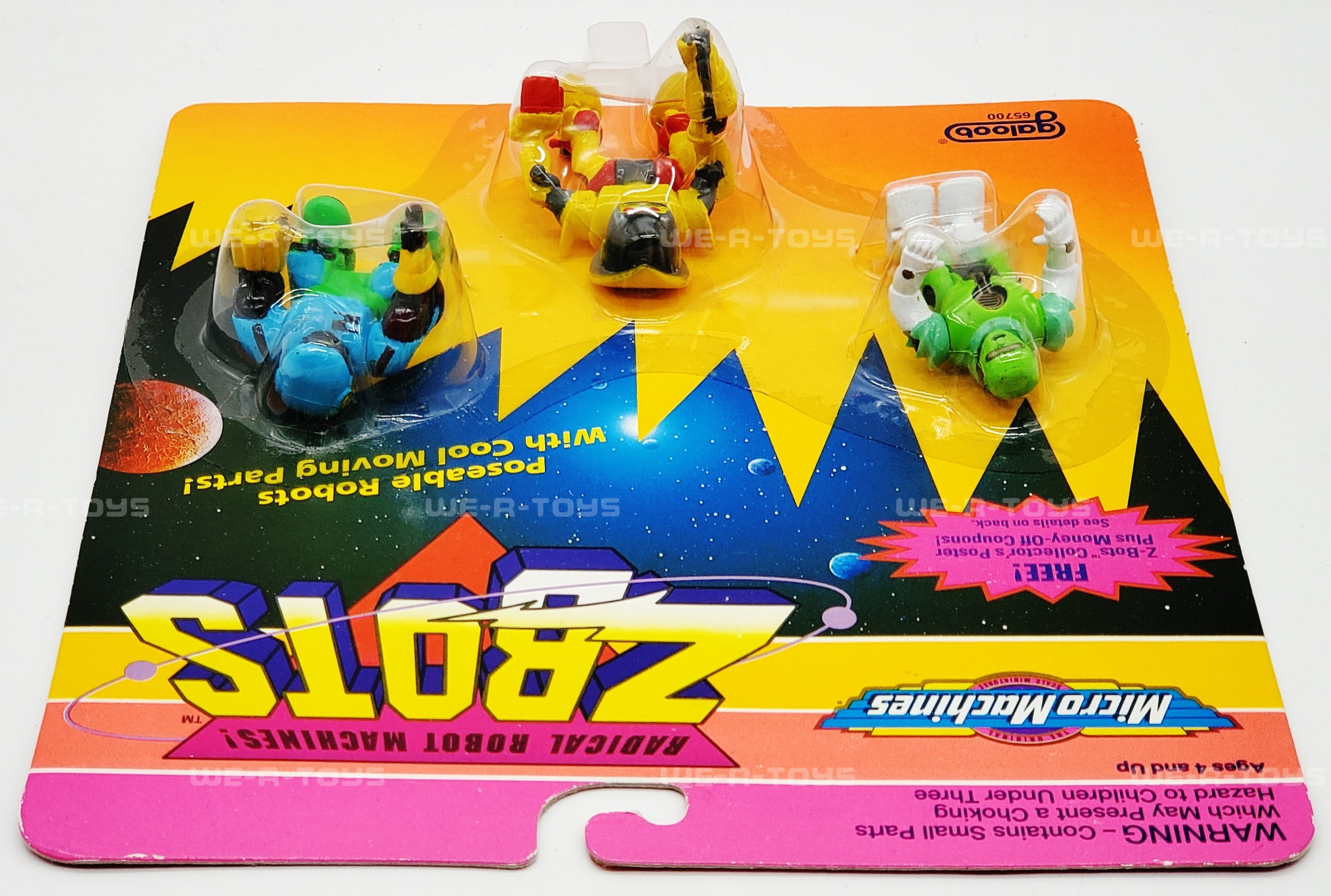 Micro Machines Z-Bots Xactor, Stixxer, Catron Figures 1993