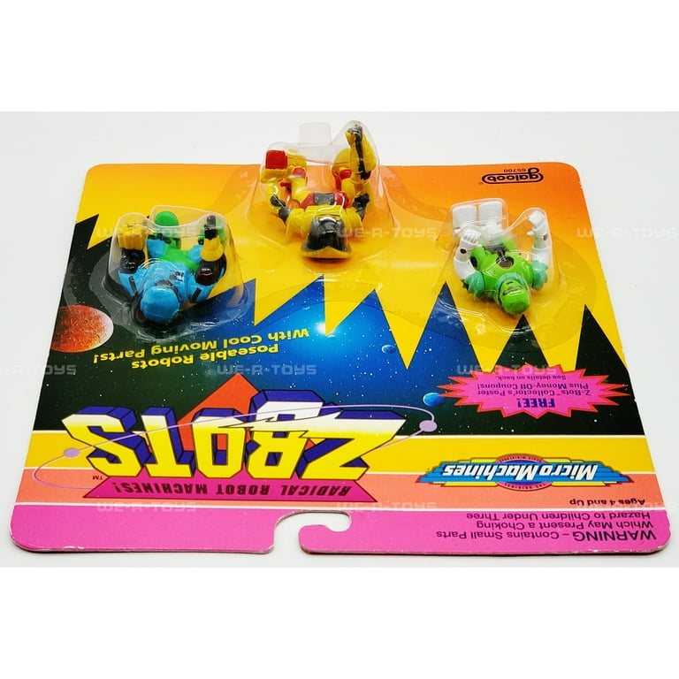 Micro Machines Z-Bots Xactor, Stixxer, Catron Figures 1993 Galoob