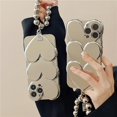thumbnail image 2 of Cute Case Compatible with iPhone 13 Pro Max Case 6.7'', 3D Silver Cartoon Heart Case with Lovely Bracelet Chain Camera Protector, 2 of 5