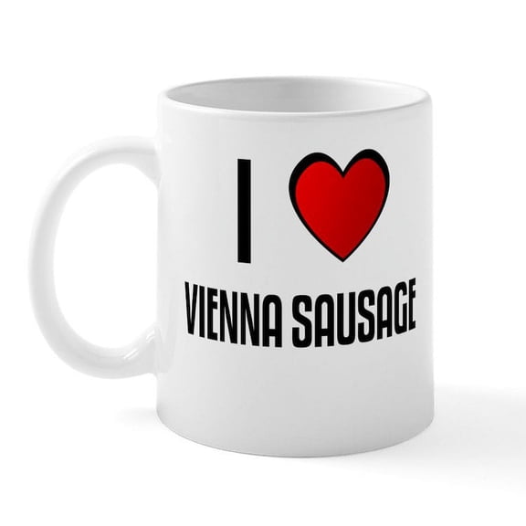 CafePress - I LOVE VIENNA SAUSAGE Mug - 11 oz Ceramic Mug - Novelty Coffee Tea Cup
