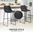 thumbnail image 4 of HOMCOM Bar Stools Set of 2, Bar Height Barstools with Back, Dark Brown, 4 of 10