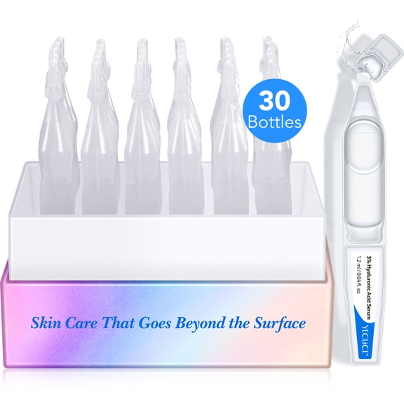 3% Ultra-Hydrating Hyaluronic Acid Serum,Intense Hydration Anti-Aging Facial Serum, Independent Packaging 1.2ml*30