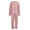 thumbnail image 4 of Women's Lightweight Polka Dot Pajamas Set Long Sleeve Top Long Pants Sleepwear Loungewear, 4 of 10