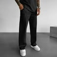 thumbnail image 4 of OSOLU Men Solid Color Long Trousers Tether Pants Sports Sweatpants Street Casual Trousers Everyday Comfort Versatile Workout Training Joggers Bottoms, 4 of 6