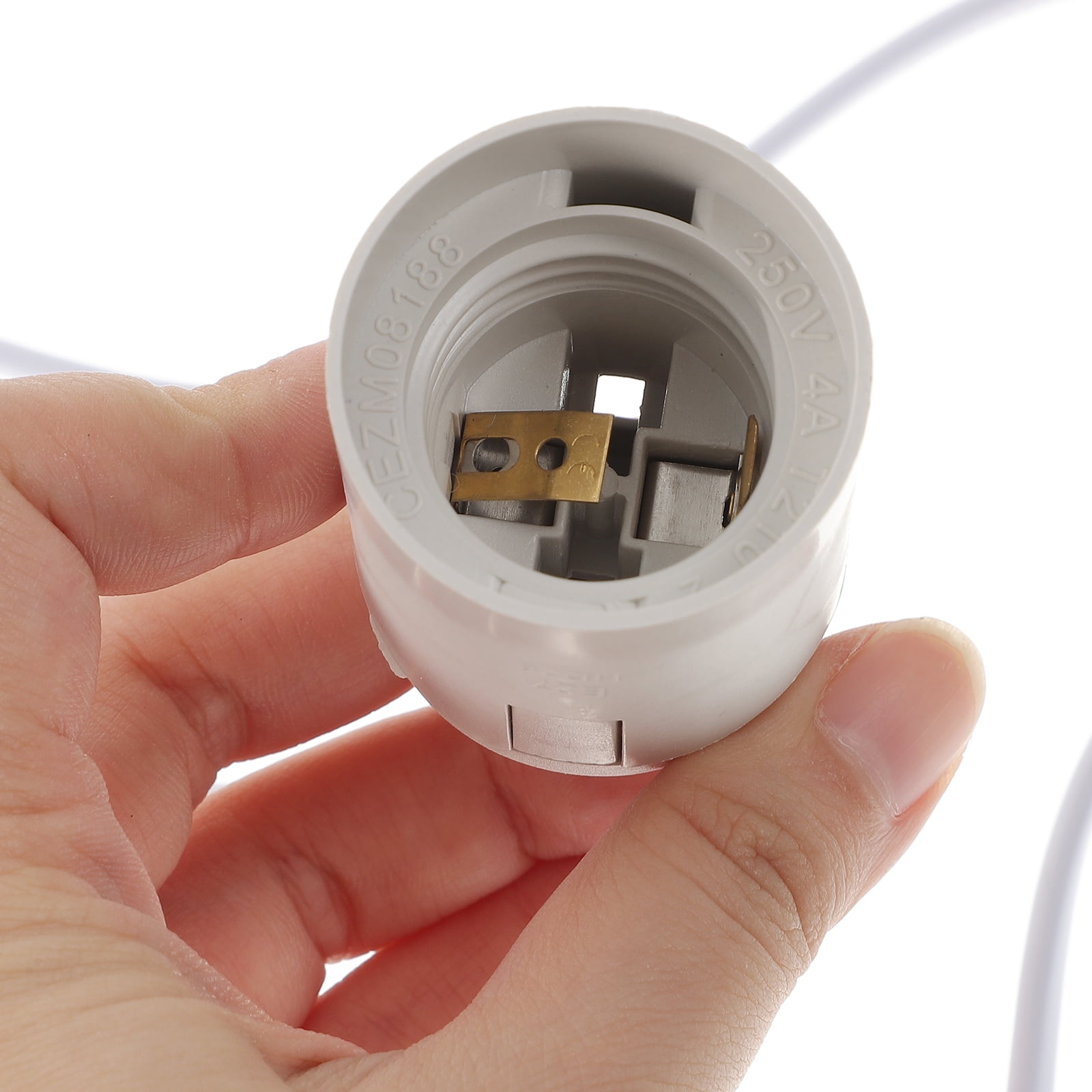 NADUOXRK Transparent Lamp Cord With Switch - 5.35ft, 1-Knob, Polarized Plug, 18AWG, Clear Power Cable