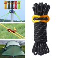 thumbnail image 6 of 4m Outdoor Guy Lines Tent Cords Lightweight Camping Rope with Aluminum Guylines Adjuster Tensioner for Tent Tarp, Canopy Shelter - Black, 6 of 10