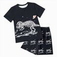 thumbnail image 6 of HCNTES Toddler Baby Boy Dinosaur Summer Outfit Cute T-Shirt Shorts Set Infant Clothes 6 12 18 Months 2T 3T 4T 5T 6T Summer Outdoor Clothes for kids(L01-Watermelon Red,2-3 Years), 6 of 6