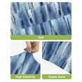 thumbnail image 4 of Navy Blue Vintage Bar Stool Covers Set of 6, Stripes Painting Retro Abstract Art Stretch Washable Bar Chair Covers with Backs, Removable Pub Counter Height Chair Cover for Kitchen Dining Room Cafe, 4 of 7