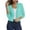 Deep water blue, variant on Women'S 3/4 Sleeve Cropped Cardigan Sweater Elegant Shrugs For Women Simple And Versatile Short Brown color 2XL