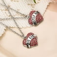 thumbnail image 4 of Srix Big Little Sis Necklaces Gifts for 2 Sisters Matching Necklace for Women Sister Birthday Christmas Gift for Bestie Friendship Gifts for Women Friends Pink Heart Necklaces Set for A416, 4 of 7