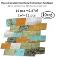 thumbnail image 4 of DEWOO 10-Pack Peel and Stick Tile Backsplash 11.6" x 11.4" PVC Wall Tiles, Stick on Backsplash for Kitchen, Bathroom Tile, Fireplace Décor, Laundry Table, Stair Decals in Multicolor Woodgrain, 4 of 12