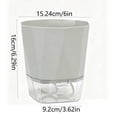thumbnail image 3 of Modern Geometric Plastic Plant Pot with Built-In Water Reservoir, Self-Watering Indoor Planter for Herbs s in Black White Gray, 3 of 7