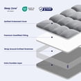 thumbnail image 2 of Cubrecolchón SLEEP ZONE, tamaño king, extra grueso, gris, 2 of 6