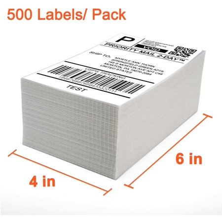 4 x 6 Direct Thermal Shipping Labels Commercial Grade Fanfold ...