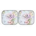 thumbnail image 3 of Uemuo Vintage Rose Printed 2 PCS Car Windshield Sun Shade, Auto Sun Heat and UV Rays Blocker, Foldable Automotive Front Window Sunshade Protector, 3 of 7