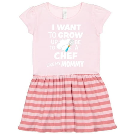 

Inktastic I Want To Grow up To Be a Chef Like My Mommy Gift Toddler Girl Dress
