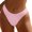 A01-Pink, variant on Godom Women's Bikini Swim Bottom Briefs Ribbed High Cut Mid Waist Cheeky Bathing Suit Bottom S-L