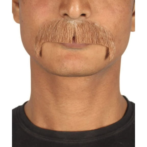 HPO Fake  Mustache & Facial Hair Collection - Brown Cowboy Costume Facial Hair, M5 for Adult Men