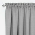 thumbnail image 2 of Woven Trends Two-Tone Window Curtain Valance, Double Layer Short Valance Small Window Curtains for Bathroom Living Room and Kitchen, Gray/White, 58" (W) x 14" (L) Valance, 2 of 7