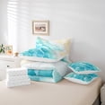 thumbnail image 4 of Manfei Boys Girls Gradient Ocean Beach Bedding Comforter Set 7-Piece,Ombre Sea Waves King Bedding Sets,Summer Holiday Ultra Soft Bed Sheets,Luxury Bedroom Decor, 4 of 6