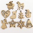 thumbnail image 4 of Árbol de Navidad de madera Colgante Artesanía de madera Decoración Navidad mixta Artesanía de madera Formas colgantes para bricolaje Artesanía de astillasAdornos de árbol de Navidad 100PCS oso de fresa Juguete, 4 of 5