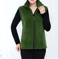 thumbnail image 1 of U.Vomade Gilets en Molleton pour Femmes Grande Taille Vestes Sans Manches Mode pour Dames Fermeture Éclair Gilet Décontracté, 1 of 2