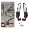 thumbnail image 3 of Espejos laterales giratorios de ala de viento universales para motocicleta CNC, accesorios profesionales fáciles de instalar, alto rendimiento Premium , ROJO Sunnimix Espejos retrovisores laterales, 3 of 8