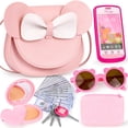 thumbnail image 1 of Oisacirg Set de bolso de juego para niñas de 23 piezas con juguetes de maquillaje, 1 of 7