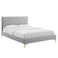 thumbnail image 2 of Modway Phillipa Performance Velvet Twin Platform Bed in Light Gray, 2 of 10