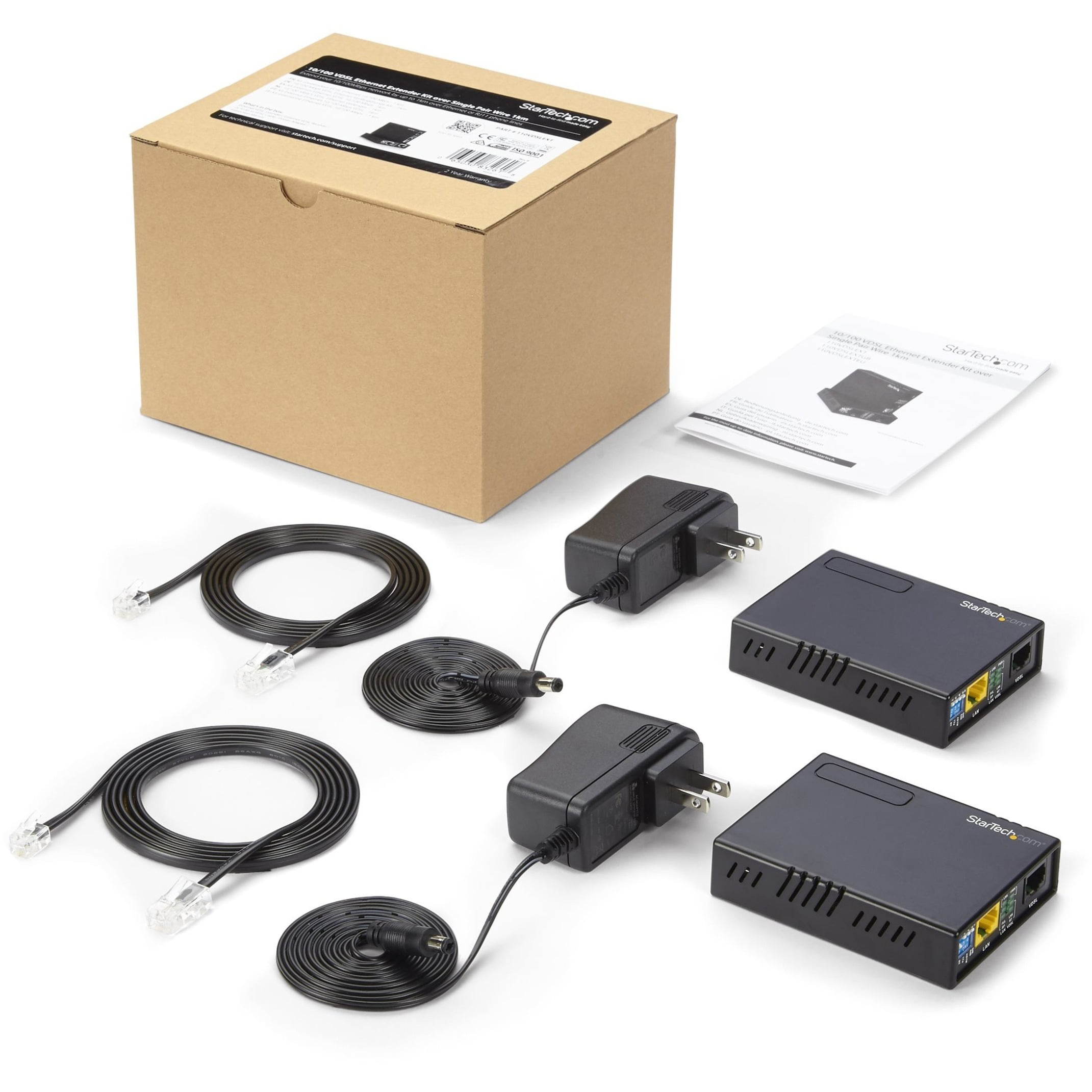 10/100 VDSL2 Extender Kit over Single Pair Wire