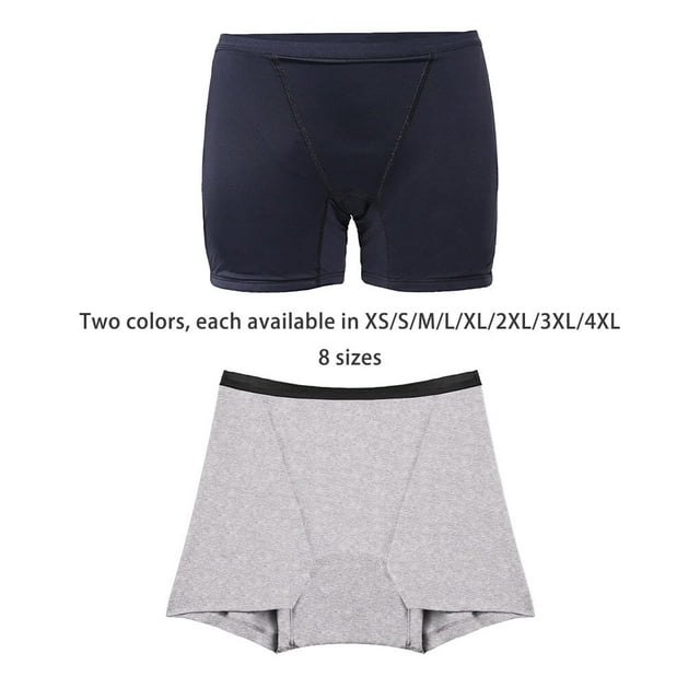 3 Pcs 4 Couches Culottes Menstruelles pour Femmes Design Simple Solide Imperméable Coton Respirant Lingerie Douce Gris G