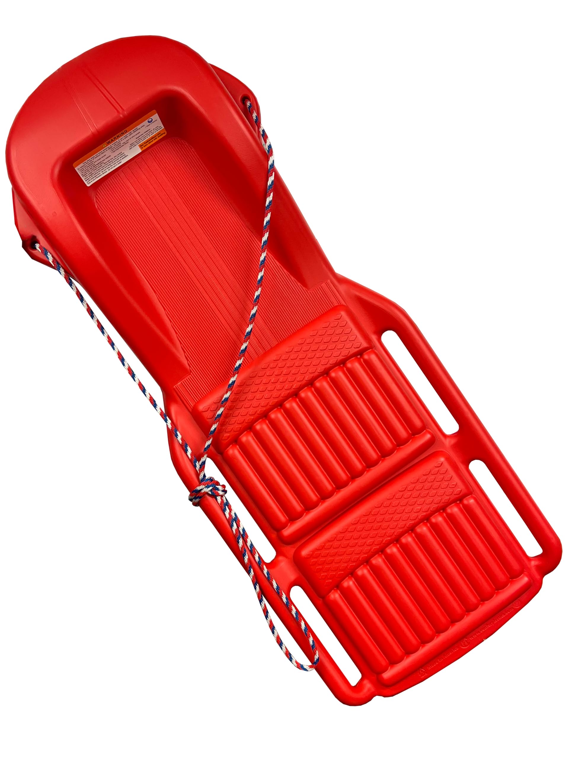 The Original Retro Racer Snow Sled by Confer Plastics, Crimson Cruiser Color, Durable Design for All Ages, Made in USA, Available as a Single Sled for Quick Rides