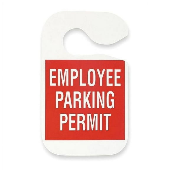 Manufacturer Varies Employee Parking Permit,Red,PK5 2XKE7