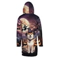 thumbnail image 2 of Spooky Halloween Night Witch Shiba Inu Glowing Pumpkins All Over Print 3D Hooded Duffle Toggle Coat Shibas Dog Lovers Gifts Idea - 12015, 2 of 6