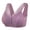 Purple, variant on Fsqjgq Sports Bras for Women Plus Size Front Closure Adjustable Straps Seamless Padded Push Up Wireless Bras Floral Lace Comfort Bra Crop Tops Purple Size 44