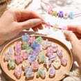 thumbnail image 3 of Clear Acrylic Alphabet Letter Beads Large Colorful Translucent Resin Loose Spacer Charms Kit for DIY Name Bracelet Necklace Keychain Accessories Craft Jewelry Making, 3 of 7
