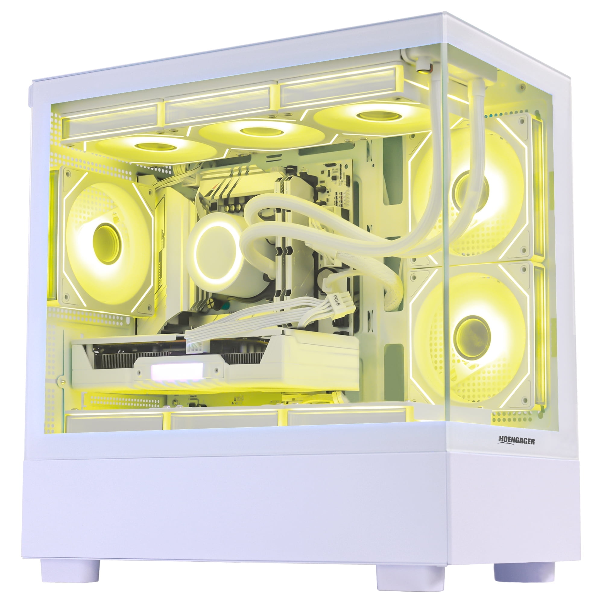 Hoengager Sunshine RTX 5070 12GB Gaming PC Desktop Intel Core i5-12600KF 32GB DDR5 RAM 1TB PCIe and 1TB SATA SSD Windows 11 -RGB Prebuilt Computer
