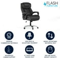 thumbnail image 3 of Flash Furniture Hercules Series Big & Tall Ergonomic LeatherSoft Office Chair, Black, 3 of 18