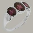 thumbnail image 2 of LBG British Made 925 Sterling Silver Natural Garnet Womens Anniversary Ring - 33 size options - Size 7.75, 2 of 7