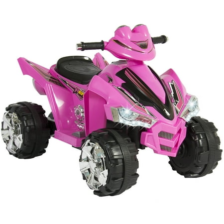Best Choice Products 12V Kids Battery Powered Electric 4-Wheeler Quad ATV Ride-On Toy w/ 2 Speeds, Horn, Engine Sounds, Music, LED Lights - (Best Top For Girl)