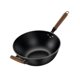 thumbnail image 5 of Sartén wok de hierro con mango de madera, sin revestimiento, agarre cómodo, utensilios de cocina, wok chino Diámetro 32 cm, 5 of 9
