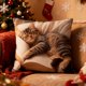 thumbnail image 5 of Cute Sleeping Cats And Book Pillowcase Short Pile Living Room Sofa Pillowcase Soft Cushion Cover, 5 of 6