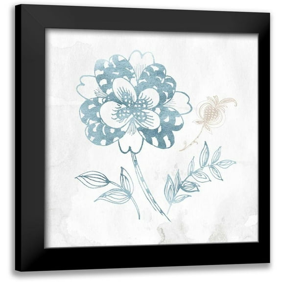 Wild Apple Portfolio 12x12 Black Modern Framed Museum Art Print Titled - Eastern Boho III Teal
