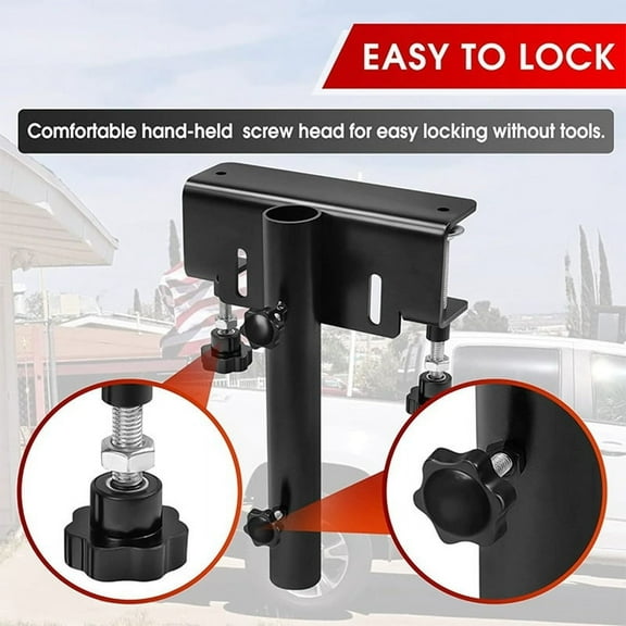 Truck Flag Pole Mount Holder Universal for Pickup Bed NO Drilling Required, Up to 1.2 in Flag Pole