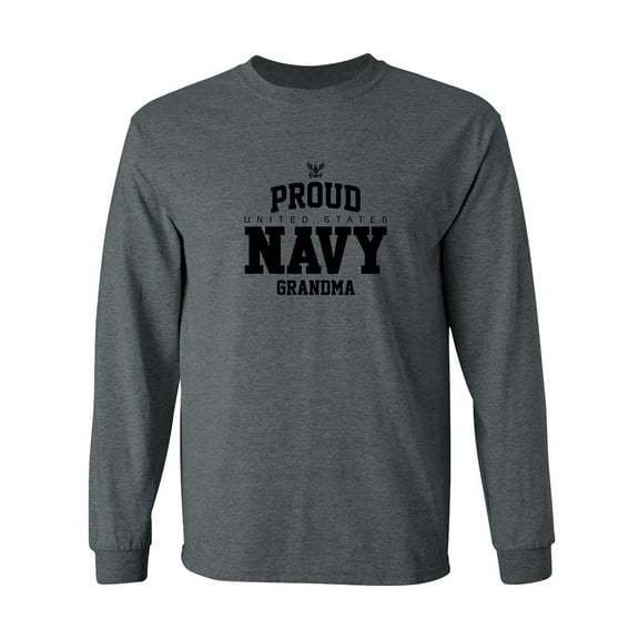 Proud United States Navy GRANDMA Adult Long Sleeve T-shirt