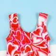 thumbnail image 5 of Hiijoy Infant Girls One-Piece Swimsuit Hearts Print Ruffle Bathing Suit Swimwear, Sizes 6M-5T, 5 of 5