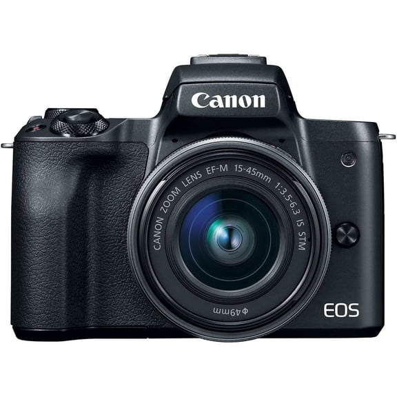 Canon Black EOS M50 Mirrorless Camera with 24.1 MegaPixels, 15-45mm Lens Included