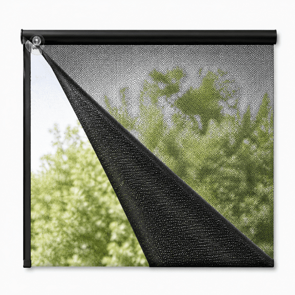 39"W x 63"H No Drill Cordless Light Filtering Roller Window Shades with Suction Cups
