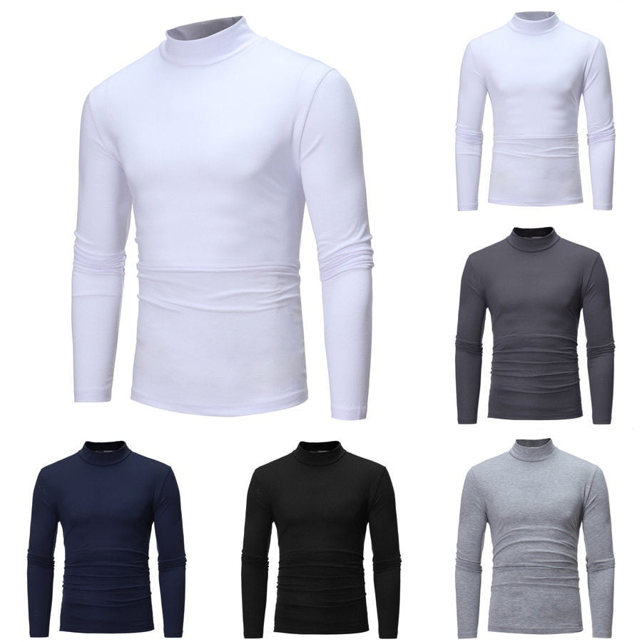 roll neck t shirt mens